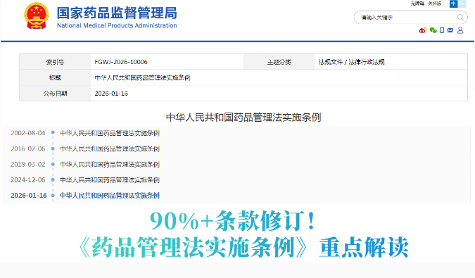 90%+条款修订！！！《药品治理法实验条例》重点解读